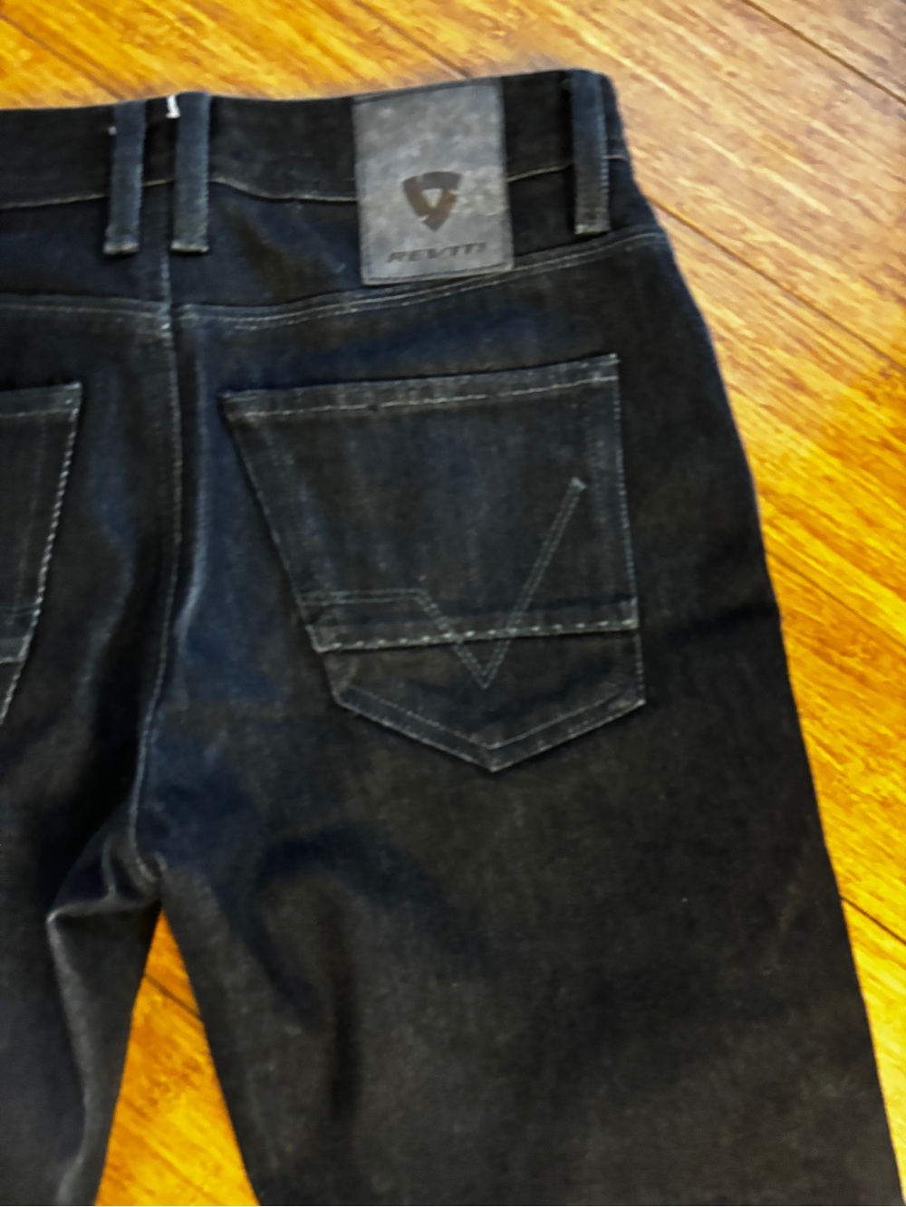 Nwot Rev’ it Lombard 3 Black High-Rise Straight motorcycle Jeans size 28 unisex - Picture 4 of 13